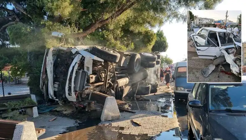 Freni Patlayan Kamyon Trafik Işığında Kaos Yarattı: Olay Anı Görüntülendi